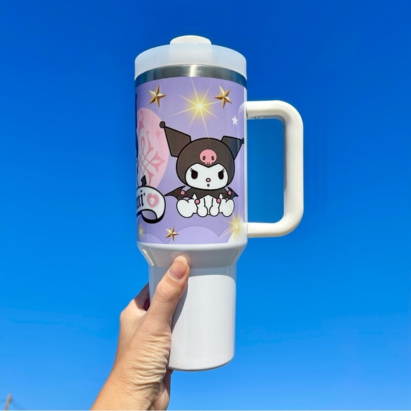Sanrio Kawaii Kuromi Hello Kitty friend Tumbler 40oz Christmas gift Personalized - Picture 3 of 7